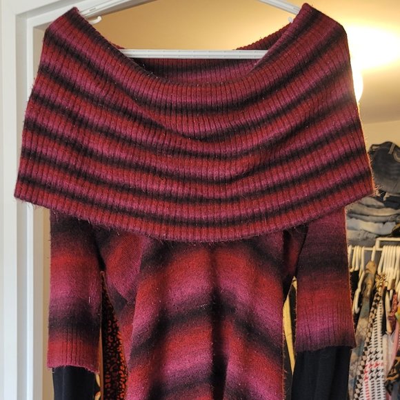 Sweater dress off the shoulder - Picture 1 of 2